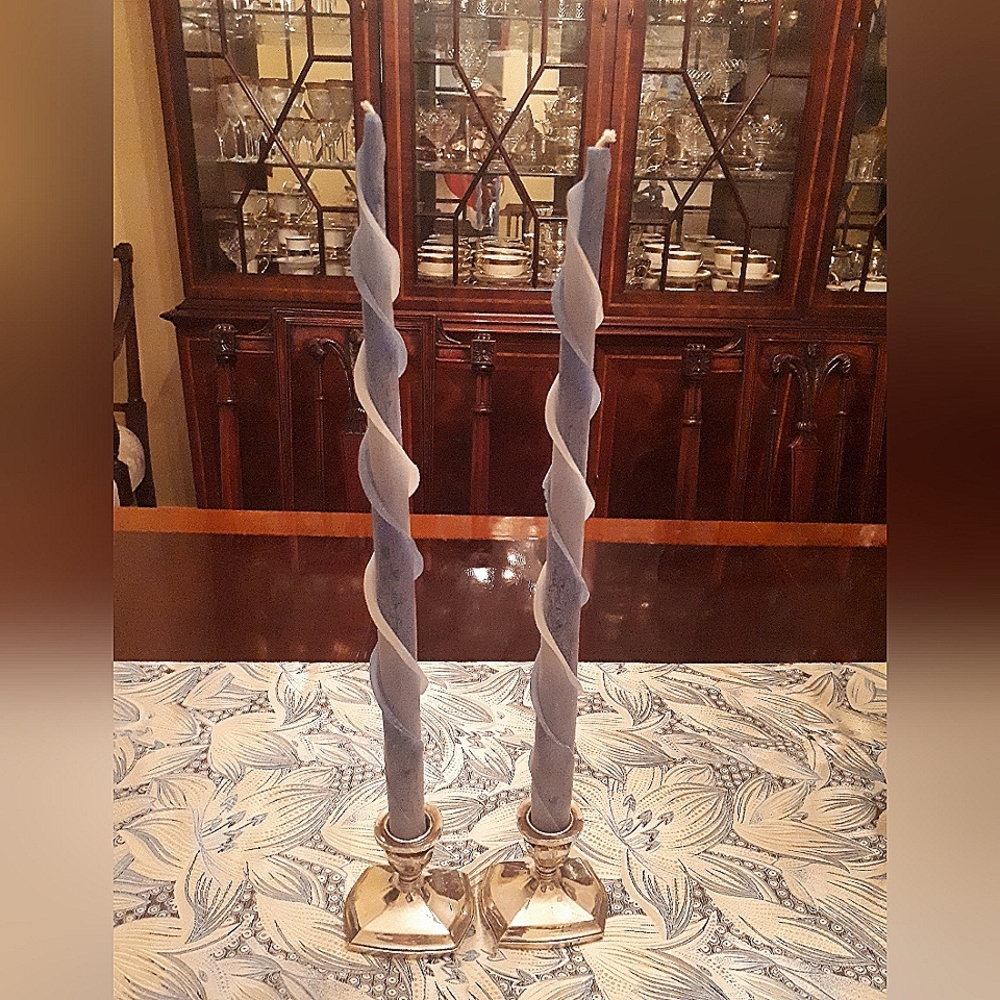 Handmade twisted taper candles